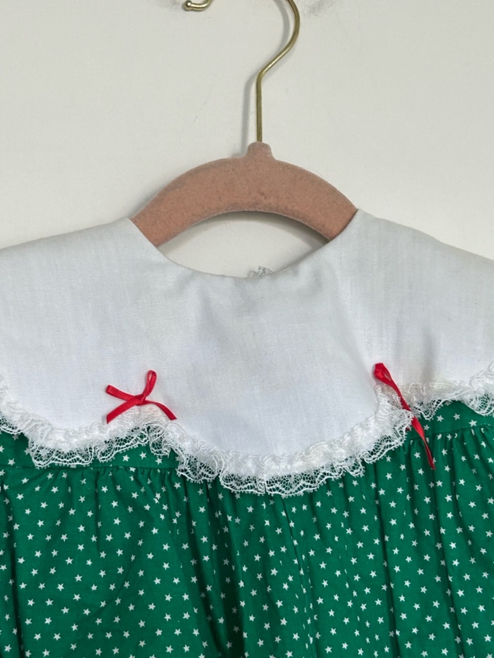 Vintage Bryan Green & White Polka Dot Long Sleeve One Piece Baby Outfit 18 Month - Picture 5 of 10